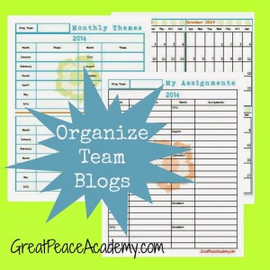 Organize Team Blogs
