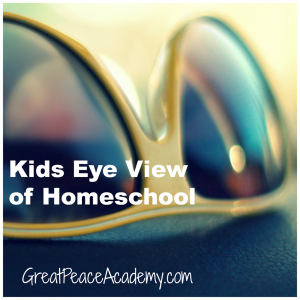 Kids Eye View of Homeschool