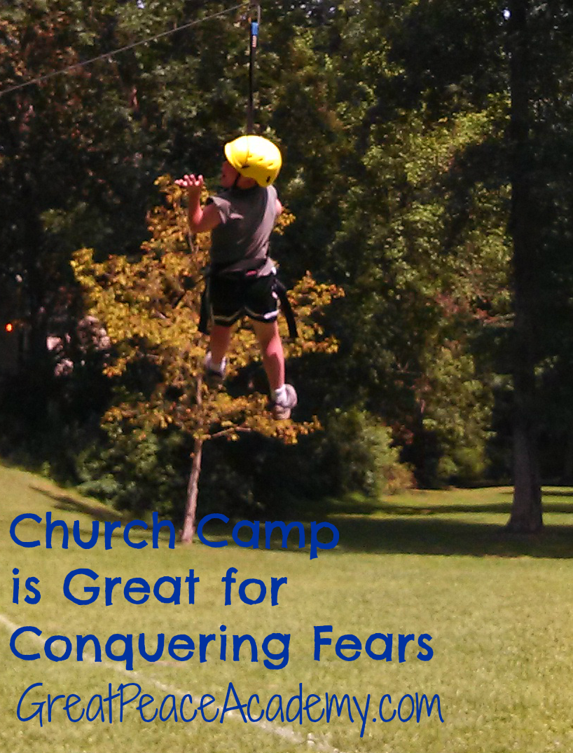 Church camp can help kids over come fears.