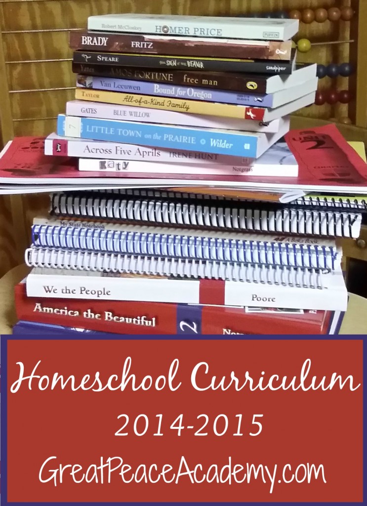Homeschool Curriculum 2014-2015 at Great Peace Academy