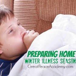 Preparing the home for winter illness season. 