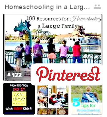 Homeschool Multiple Ages with Large Family Pinterest Boards |Great Peace Academy